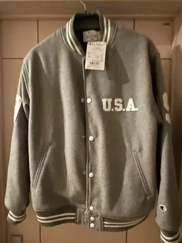 Champion C3-W606 바시티 자켓 L 실버 그레이