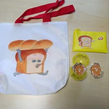 빵도둑 토트백 파우치 러버 마스코트