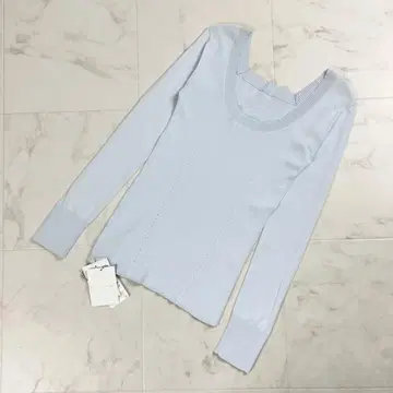 CITYSHOP 리브 티셔츠 라이트 블루 사이즈 F*TC302