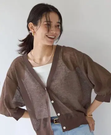 시어 에어 가디건 -워셔블-