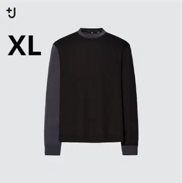 유니클로 질 샌더 캐시미어 크루넥 스웨터 블랙 XL