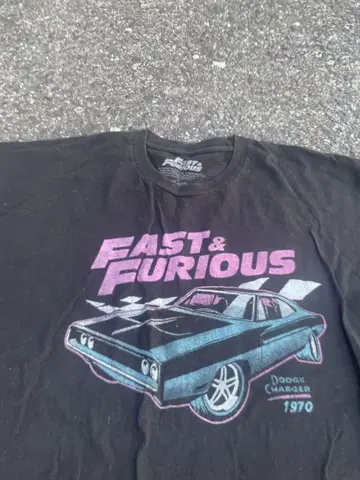 00s 빅 실루엣 Fast&Furious 무비T셔츠 와이스피