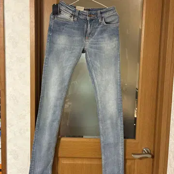 스키니 데님 라이트 블루 타이트 핏
