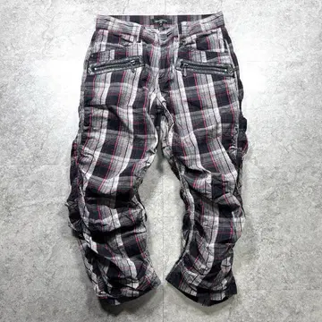 00s [ in the attic ] 체크 3D 팬츠/Y2K/기믹 체크