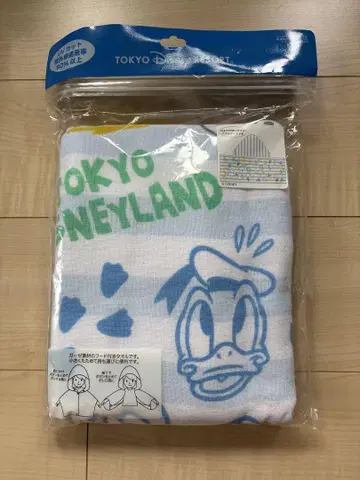 도쿄 디즈니 리조트 후드 부착 거즈 타월 도날드