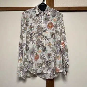 ETRO 꽃무늬 린넨 셔츠 S 사이즈