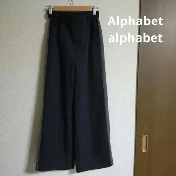 Alphabet alphabet 라인 와이드 팬츠