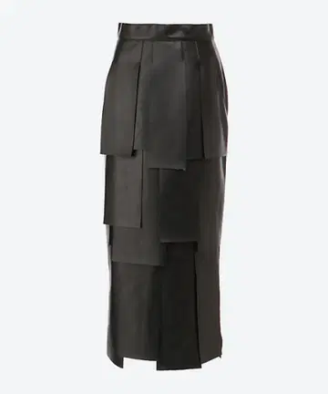 아키라나카 AKIRANAKA Regina 인조 가죽 스커트 블랙