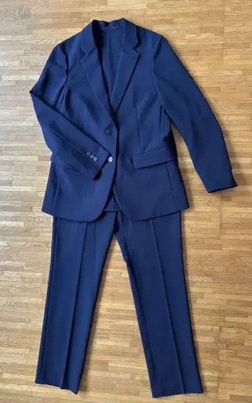 UNIQLO 감동 자켓 팬츠 상하의 셋업 네이비 여성용