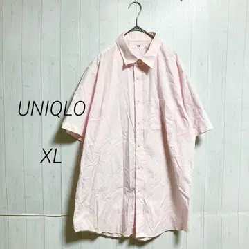 UNIQLO 드라이 이지케어 스트라이프 셔츠 XL 핑크 빅 사이즈