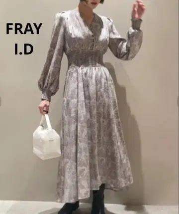 새상품급 FRAY I.D 허리 셔링 원피스 그레이 S