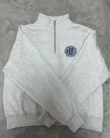 HUF 하프 지퍼 집업 그레이