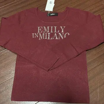 salire EMILY IN MILANO 긴팔 티셔츠 L 와인 레드