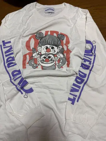 over print ONE PIECE 긴팔 티셔츠 XL