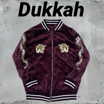 Dukkah 스카잔 스트릿 자수 용호 와인 레드 프리 사이즈
