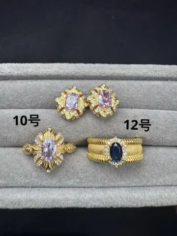대세일 3세트 고품질 순은 반지 귀걸이 지르콘 S925