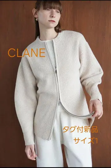 CLANE ZIP RIB KNIT TOPS 니트 상의 클라네