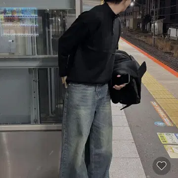 nugu 180CMM Daiki 빈티지 워시 와이드 데님 팬츠
