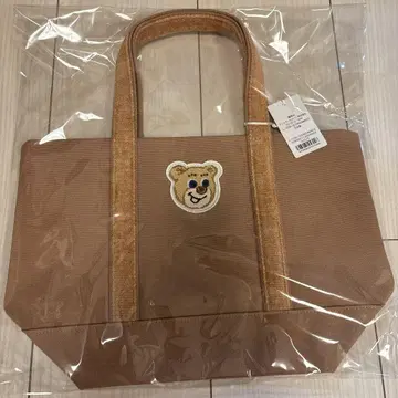 택 포함 미사용 새상품 올드 테디걸 와펜 토트백 베이지