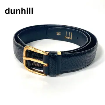 dunhill 던힐 벨트 엠보 블랙 로고 금장 장식