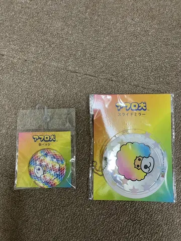 아프로견 캔뱃지 슬라이드 거울