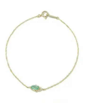 agete CLASSIC K14 에메랄드 팔찌