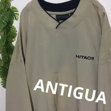 ANTIGUA HITACHI 로고 베이지 긴팔 나일론 자켓 L