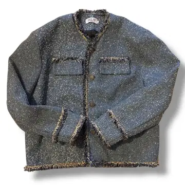 ALUDE SELECT Blue Luxury 블루 트위드 자켓