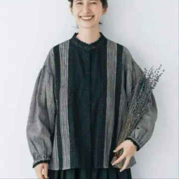 Samansa Mos2 kazumi 콜라보 한정판 블라우스 F 사이즈
