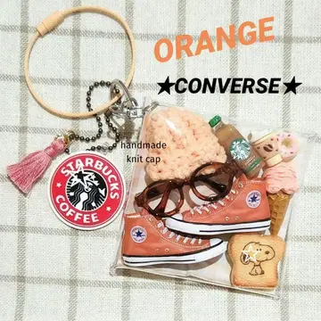 가챠 파우치 컨버스 오렌지 계열~