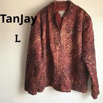 TanJay 노카라 자켓 L/G 빨간색 오렌지 계열