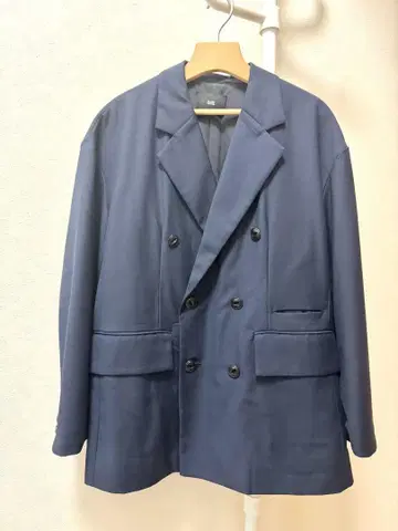 HARE 더블 테일러드 자켓 M 네이비