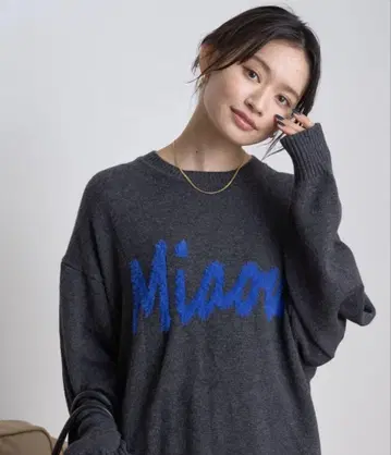 Miaow 로고 오버사이즈 니트