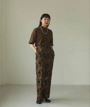 TODAYFUL 자카드 슬릿 트라우저 팬츠 블랙 36 올 패턴