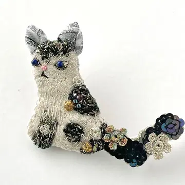고양이 브로치 (얼룩 고양이)