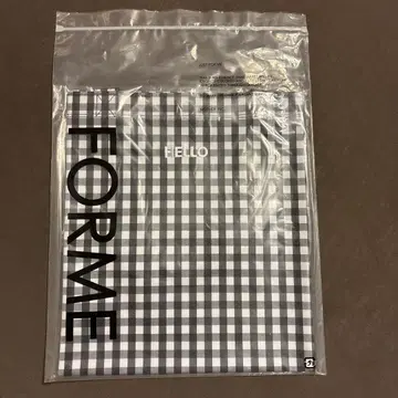 히가시하라 아키 체크 무늬 토트백
