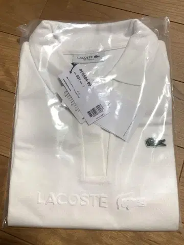 LACOSTE 화이트 피케 셔츠