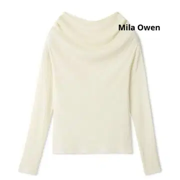 Mila Owen 드레이프 디자인 오프숄더 니트 TOPS