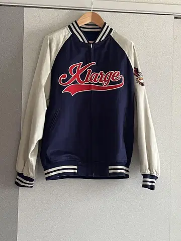 XLARGE 스타디움 자켓 리버서블 네이비/화이트 S
