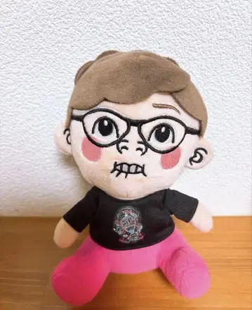 미사용 HIKAKIN 봉제 인형 2019 캐릭터 블랙 핑크