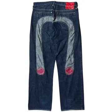 분위기 발군 EVISU 대흑 빅 카모메 가몬 데님 빨간 귀 32 x 34