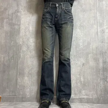 00s Y2K Wrangler W04712 부츠컷 히게 허니컴