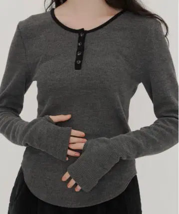 [ GIUNON ] long sleeve rib tops
