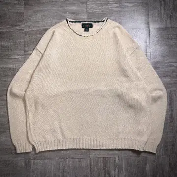 [90's] J.CREW 코튼 니트 스웨터 짧은 기장 L 사이즈
