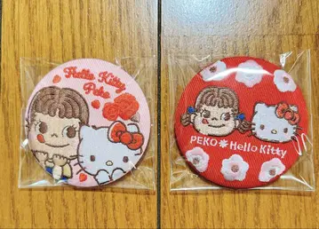 헬로키티와 페코짱 배지 세트
