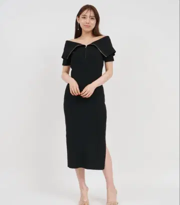royal party 빅칼라 하프 ZIP 타이트 원피스