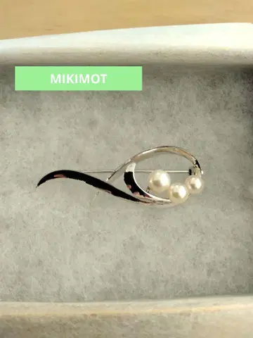 MIKIMOT SILVER 펄 브로치
