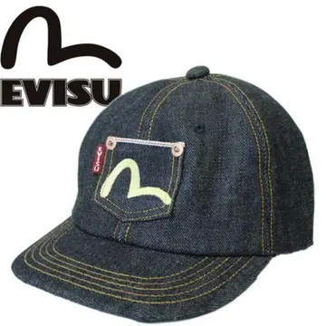초레어 [ 새상품급 ] EVISU 데님 자수 로고 야구 모자