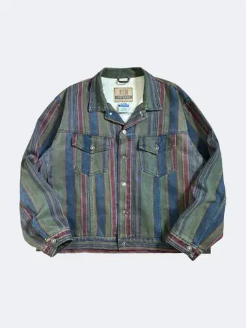 DENIM EXPRESS 멀티 스트라이프 데님 재킷