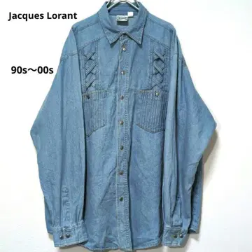 Jacques Lorant 데님 셔츠 XL 웨스턴 긴팔 고품질 90s